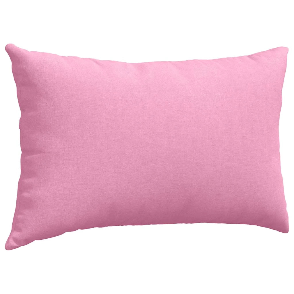 Cuscini da Divano 2 pz-Set di 2 Cuscini per Sofa Rosa 50 x 30 cm Tessuto