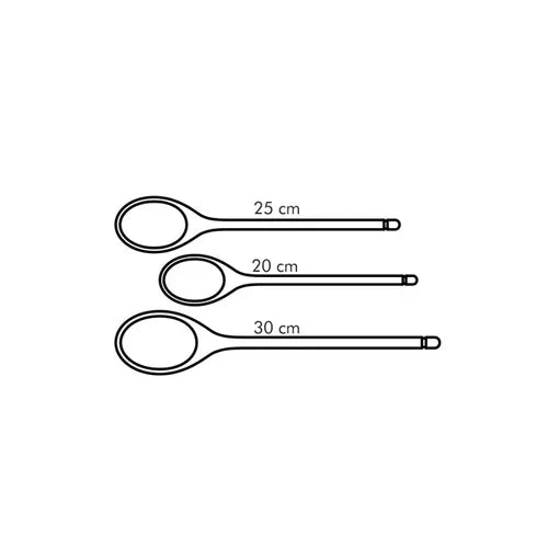 SET 3 CUCCHIAI OVALI 'WOODY' 20 cm - 25 cm - 30 cm - TESCOMA