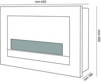 Camino a Bioetanolo da Parete 45x65 cm Karlsen Treviso Nero