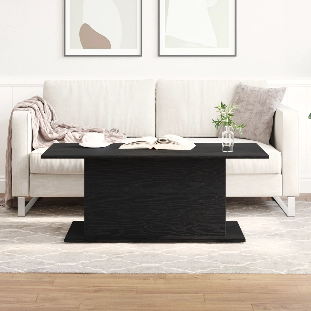 Tavolino da caffÃ¨ in rovere nero 102x55,5x40 cm in legno ingegnerizzato