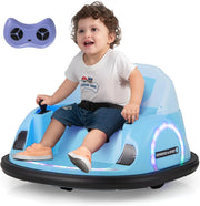 Autoscontro Elettrico per Bambini, Macchina Elettrica per Bambini con Luci LED, Connessione Wireless, Musica Giro a 360°, Macchina Cavalcabile per Bambini dai 18+ Mesi (Blu)