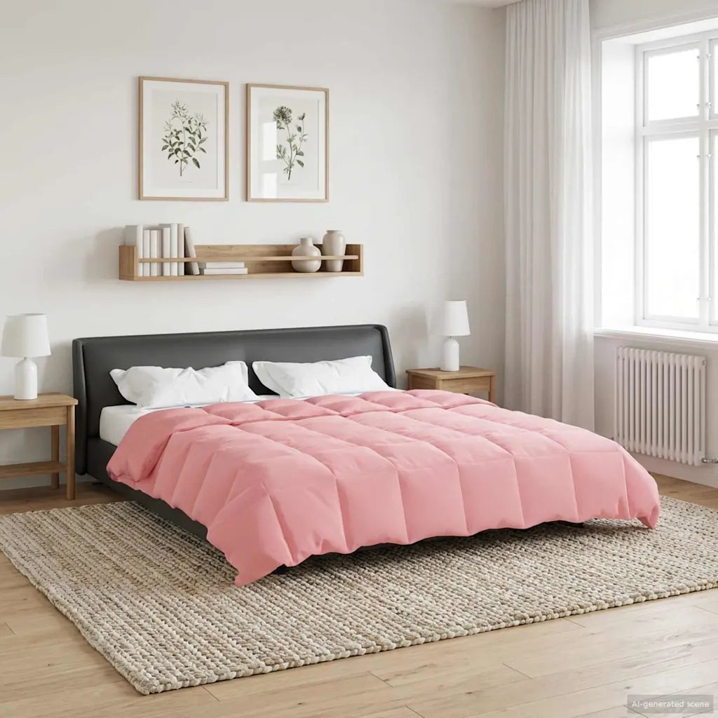 Duvet Invernale Trapuntato Rosa 240 x 260 cm Microfibra 42026120