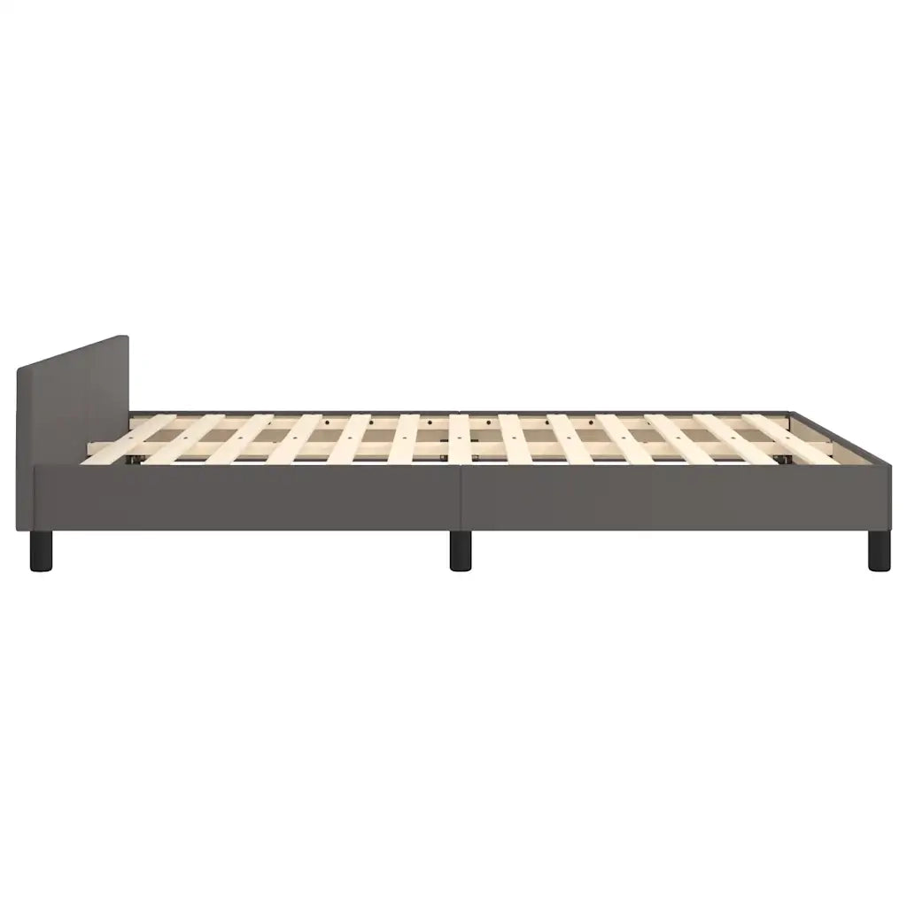 Giroletto con Testiera senza Materasso Grigio 140x190 cm 347499