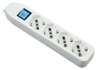 multipresa 4prese bipasso/schuko+interruttore senza cavo bianca figura 9 cod:ferx.98626