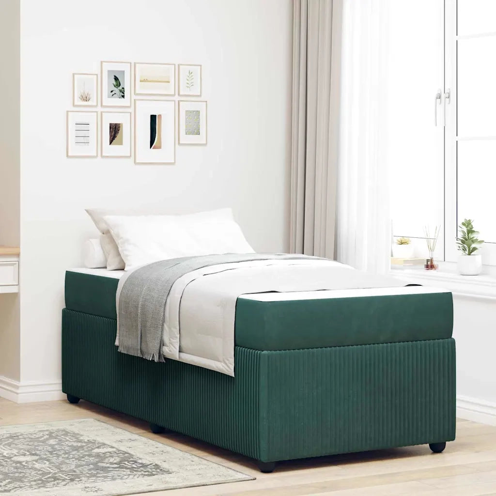 Struttura del letto Verde Scuro 90 x 200 cm Tessuto 3398350