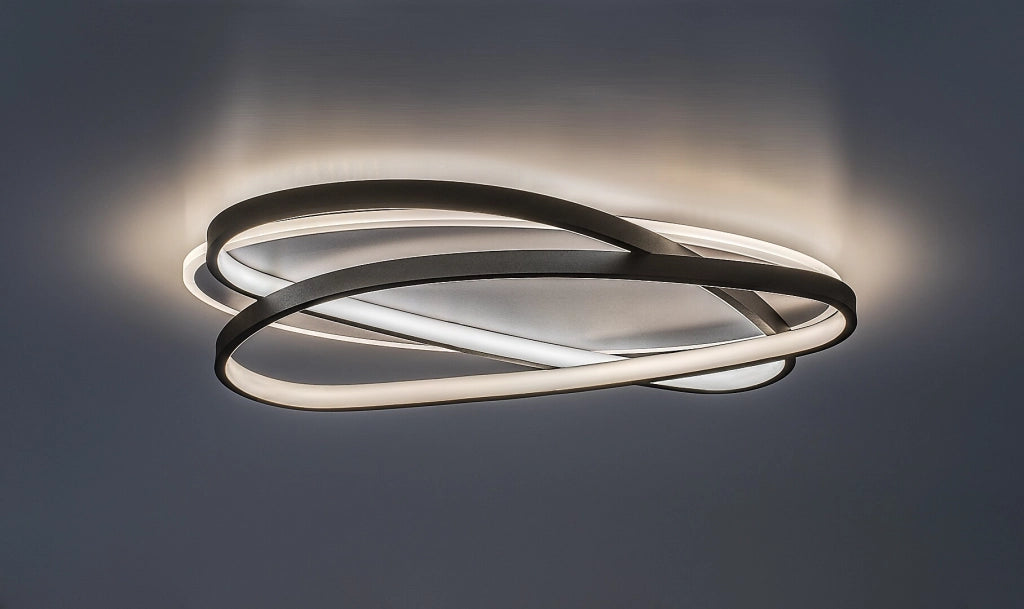 Plafoniera LED decorativa Brantiel 3 luci Rabalux nero/bianco