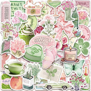 Set di adesivi matcha da 100, impermeabili e carini per scrapbooking, laptop, borse e bottiglie d'acqua