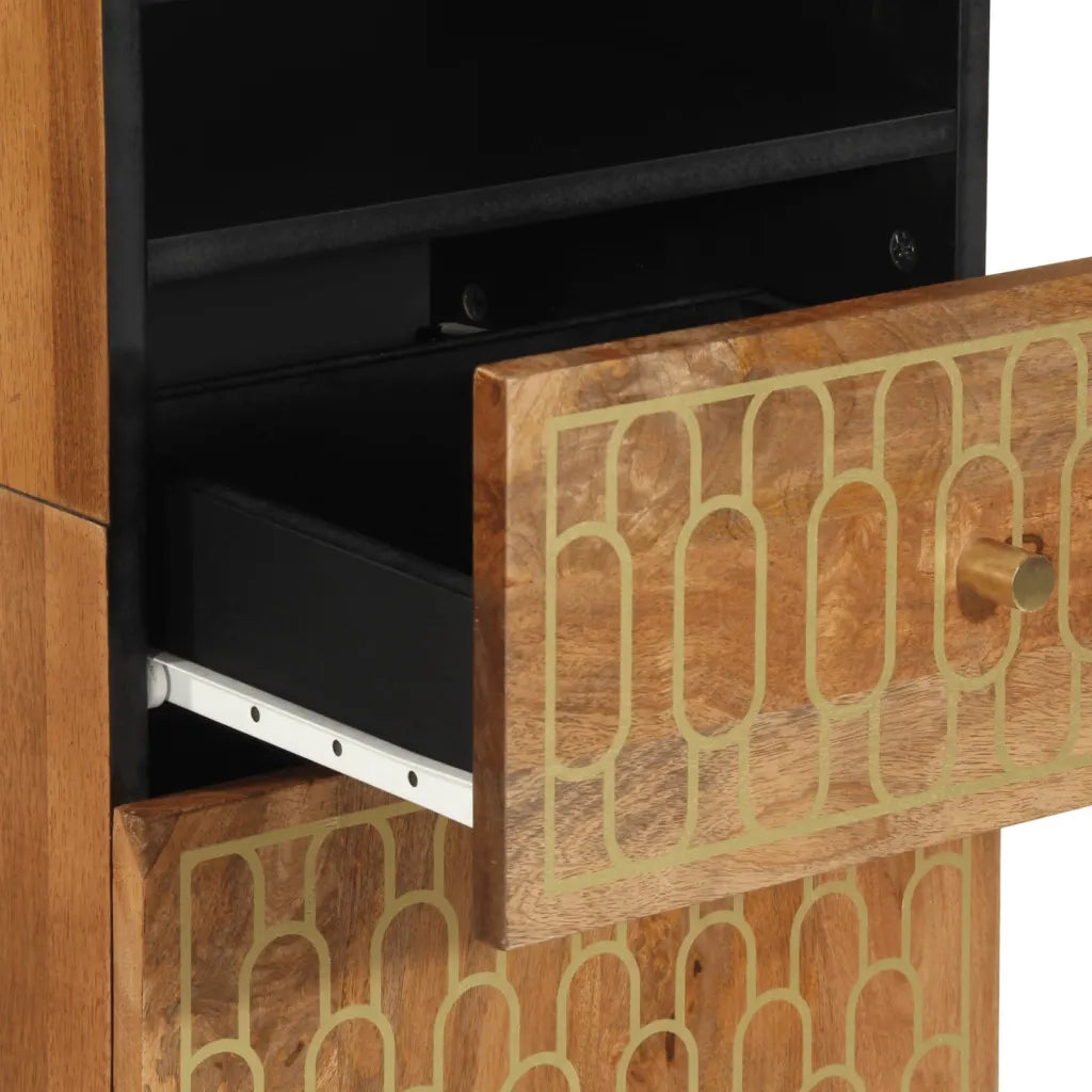 vidaXL Mobile da Bagno 38x33x160 cm in Legno Massello di Mango