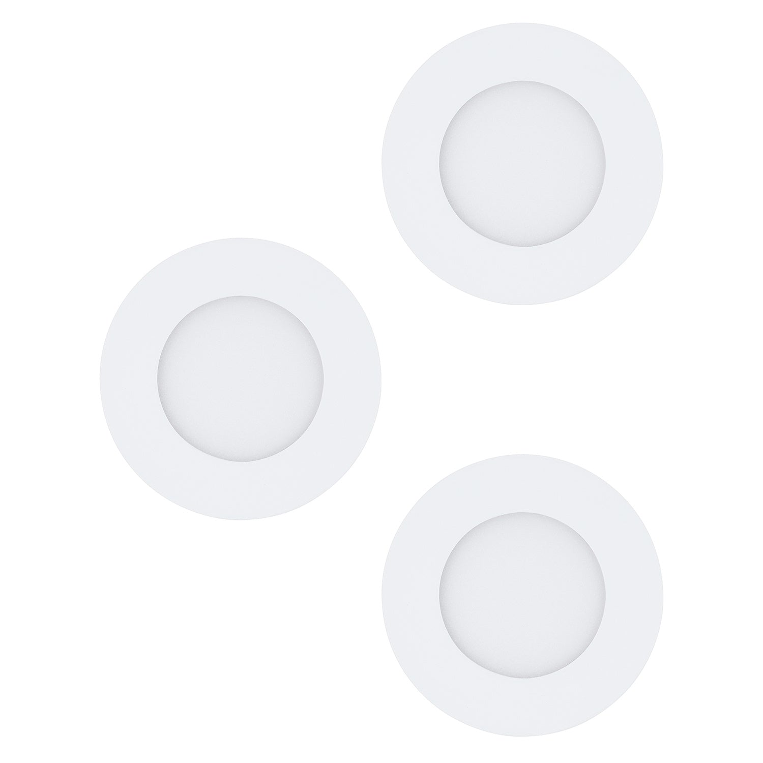 Faretto Ad Incasso Moderno Fueva 1 In Metallo Bianco 3 Luci Led 2,8W 3000K