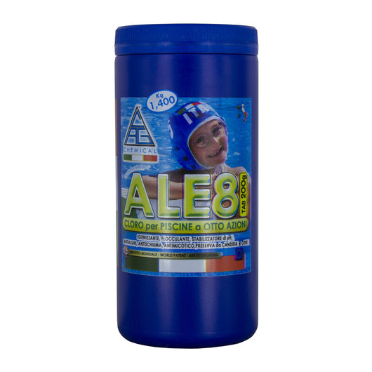 CLORO 8 FUNZIONI X PISC.PASTIGL.GR.200 KG.1,4 ALE8 P200  PZ 1 