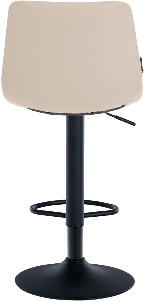 Set di 2 sgabelli da bar Jerry in similpelle crema,nero