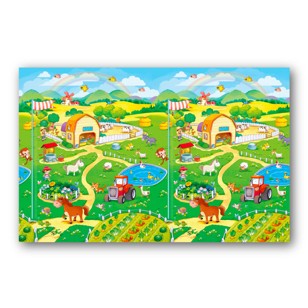 Tappeto Morbido per Bambini 150x120 cm Arrotolabile Multicolore