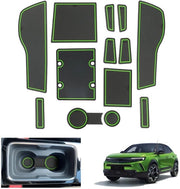 Accessori per Opel Mokka B compatibili con Mokka-e 2021-2024 2025, antislipmattone in gomma per Mokka B, 2025 Facelift, deur- e middenconsolematten, accessori per Opel Mokka B (giallo-verde)