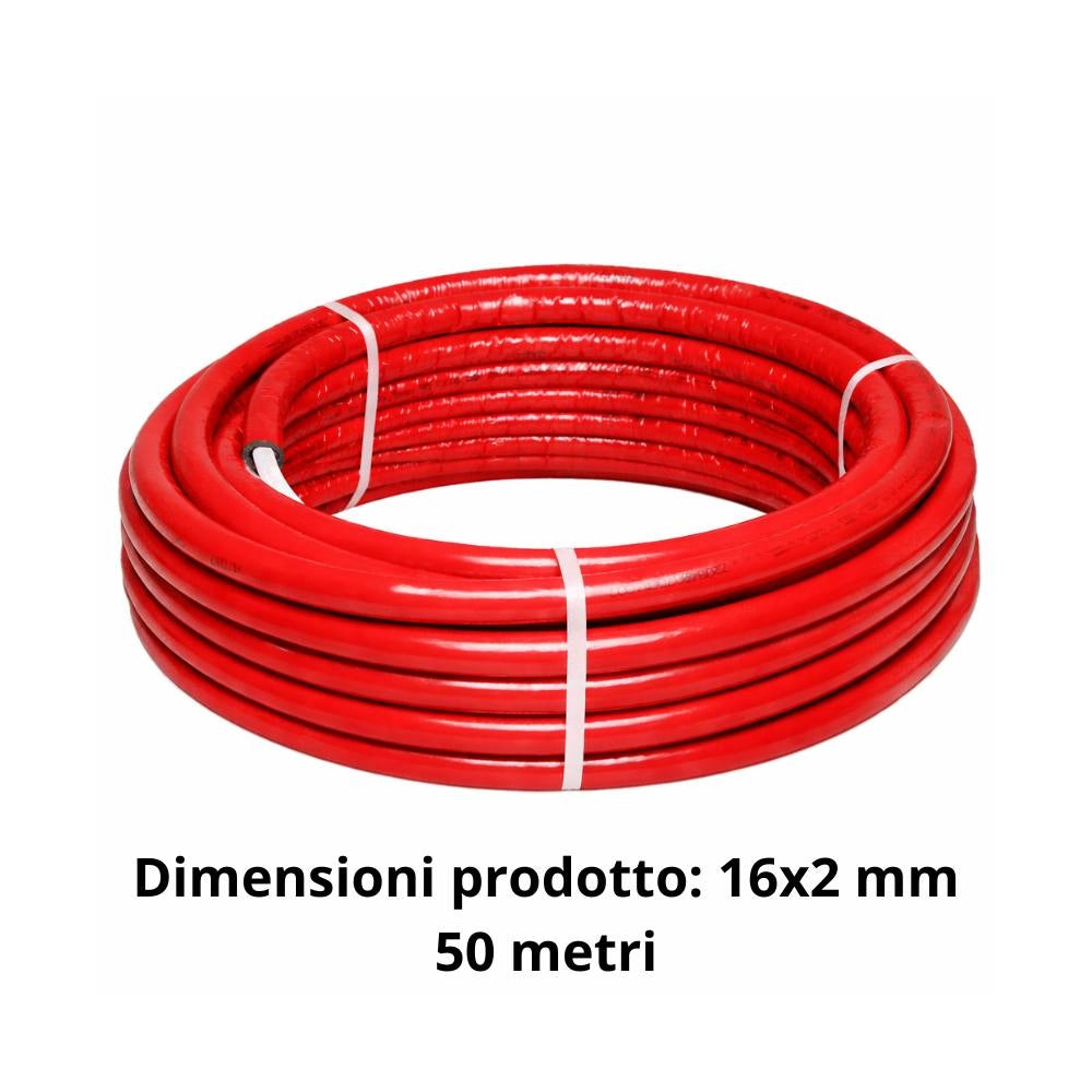 Tubo multistrato ape multylayer rosso per impianti idrosanitari e riscaldamento *** diametro 16 millimetri, lunghezza...