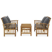 Set Divani da Giardino 3 pz con Cuscini in Massello di Acacia 3057980