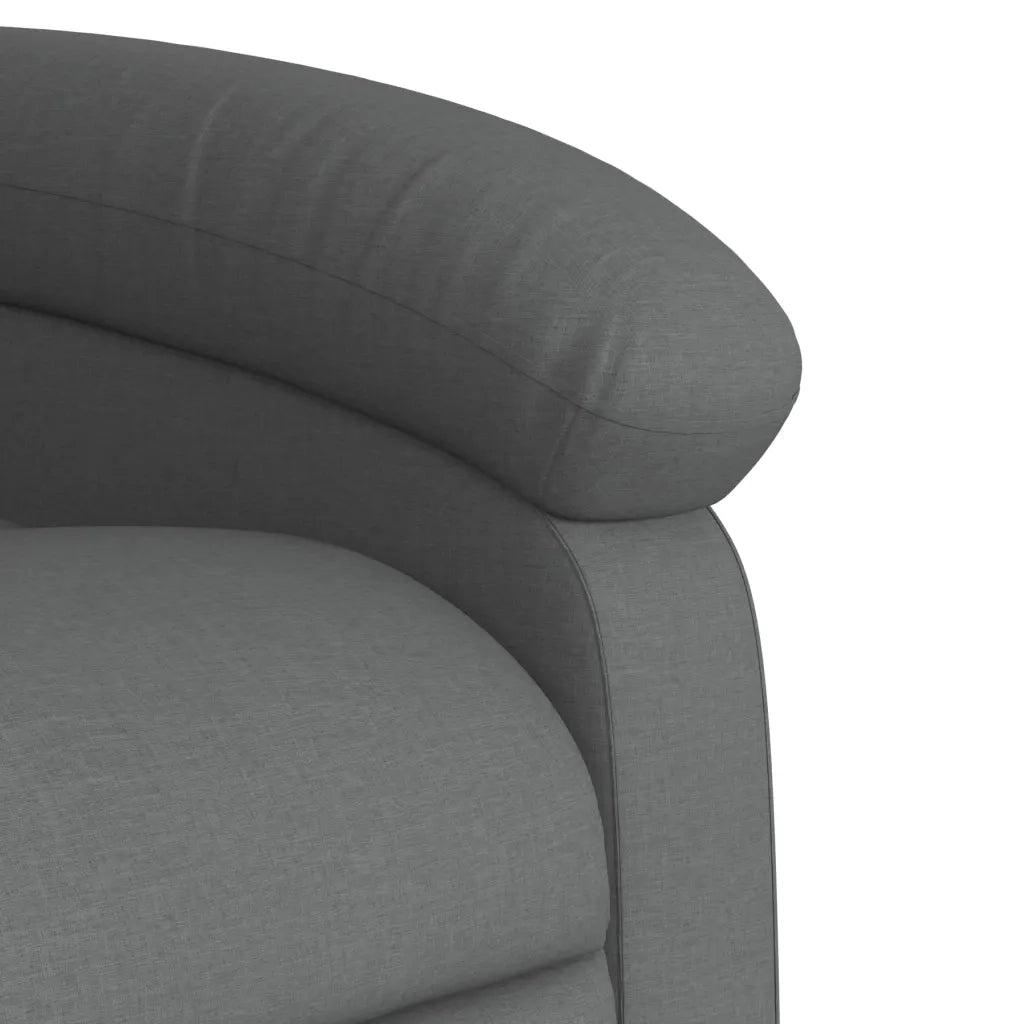 Divano Sedia-Poltrona reclinabile massaggiante in Tessuto Grigio Scuro 406438