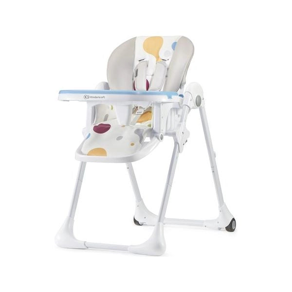 Seggiolone kinderkraft kkkyummmul0000 yummy regolabile bianco multicol