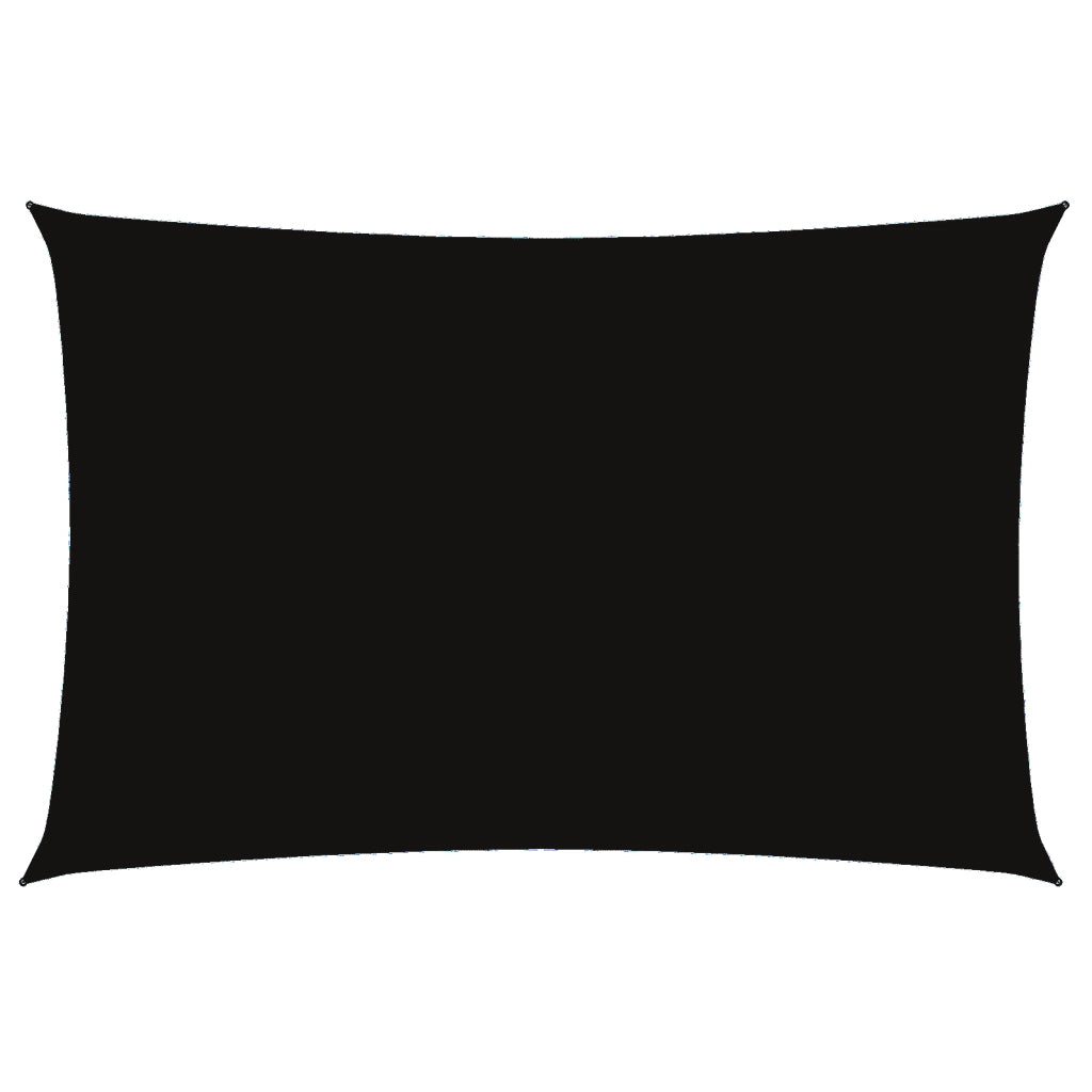 Parasole a Vela Oxford Rettangolare 2x4 m Nero 135752