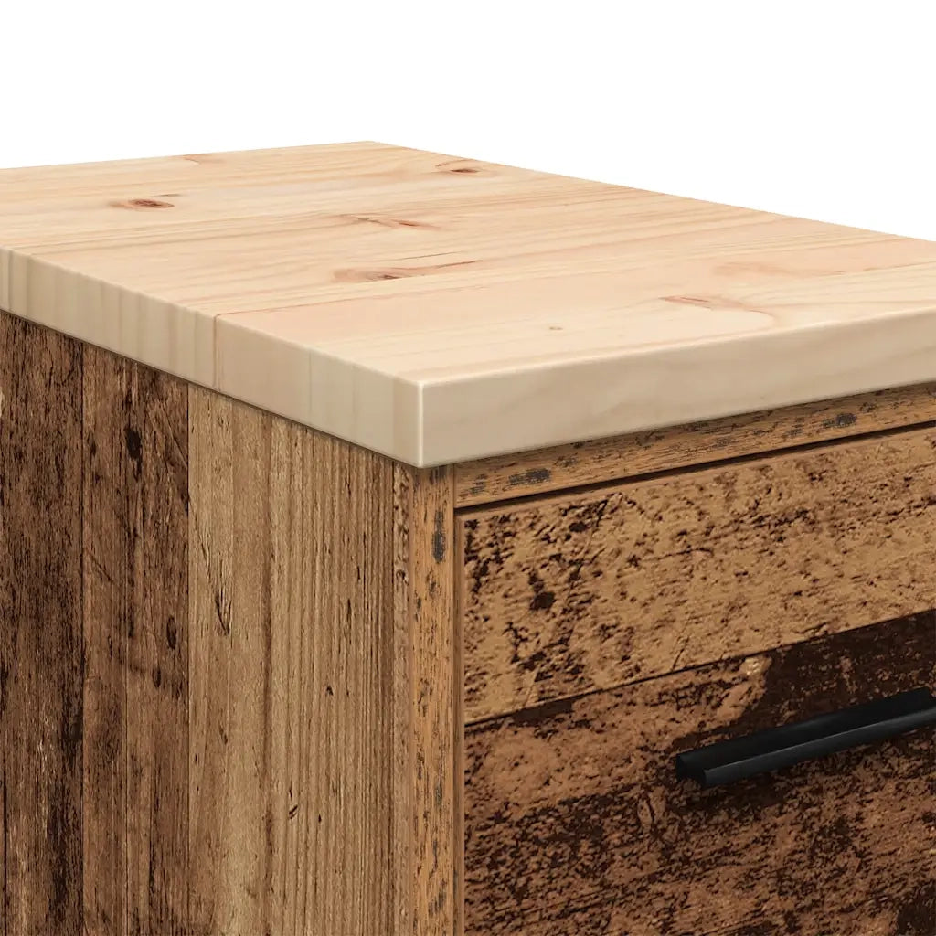 Armadietto per Garage in Legno Vecchio 30x51x85 cm CFW5502117