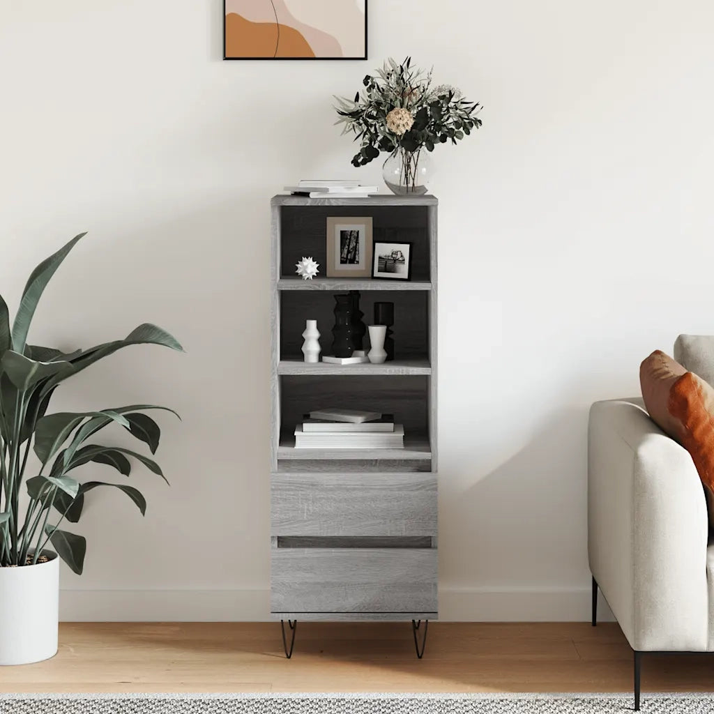 Credenza | Madia | Buffet da pranzo | Armadio da pranzo Grigio Sonoma 40x36x110 cm in Legno Multistrato