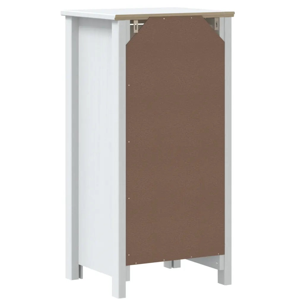 Mobile da Bagno | Armadio da bagno BERG Bianco 40x34x80 cm Legno Massello di Pino