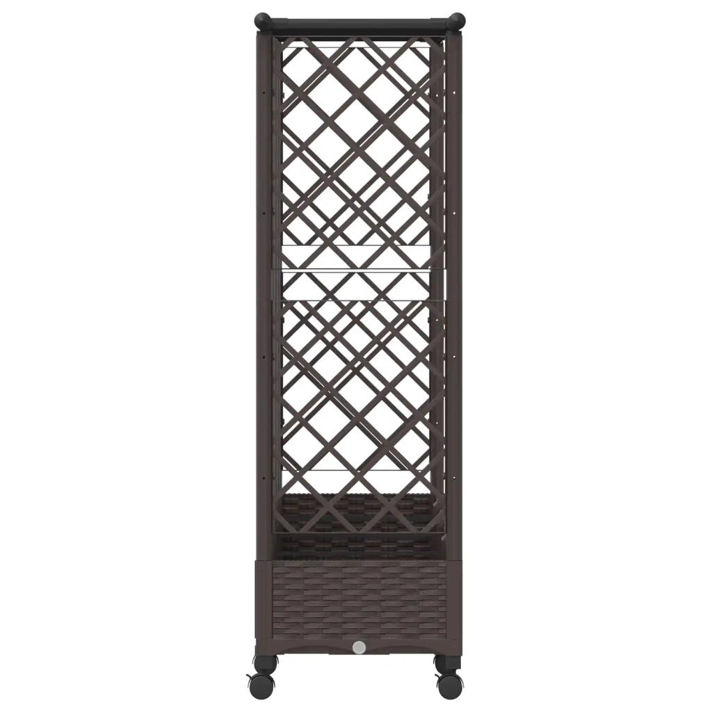 Letto Rialzato con Griglia e Tetto Marrone 202,5 x 40 x 127 cm 3423160