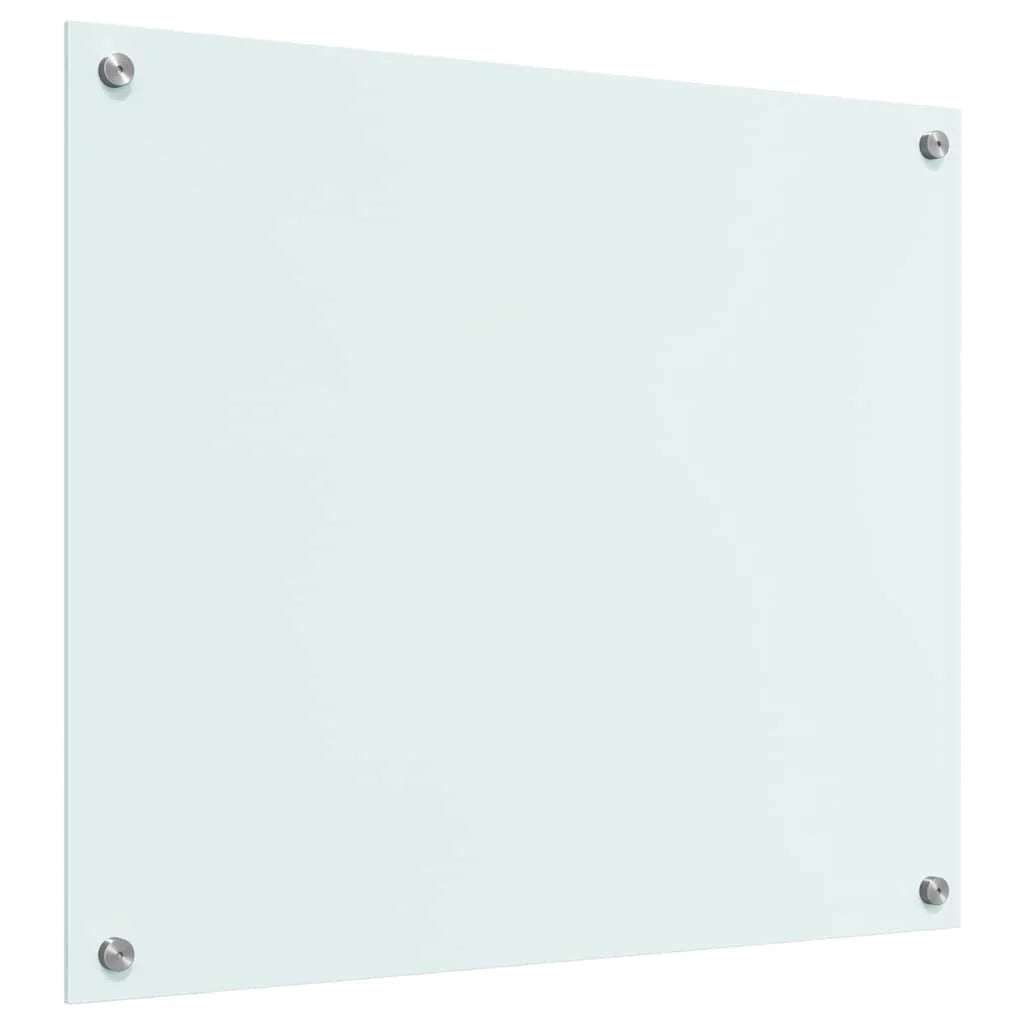 Paraspruzzi da cucina moderno termoresistente 70 x 60 cm in vetro temperato bianco 02_0059099