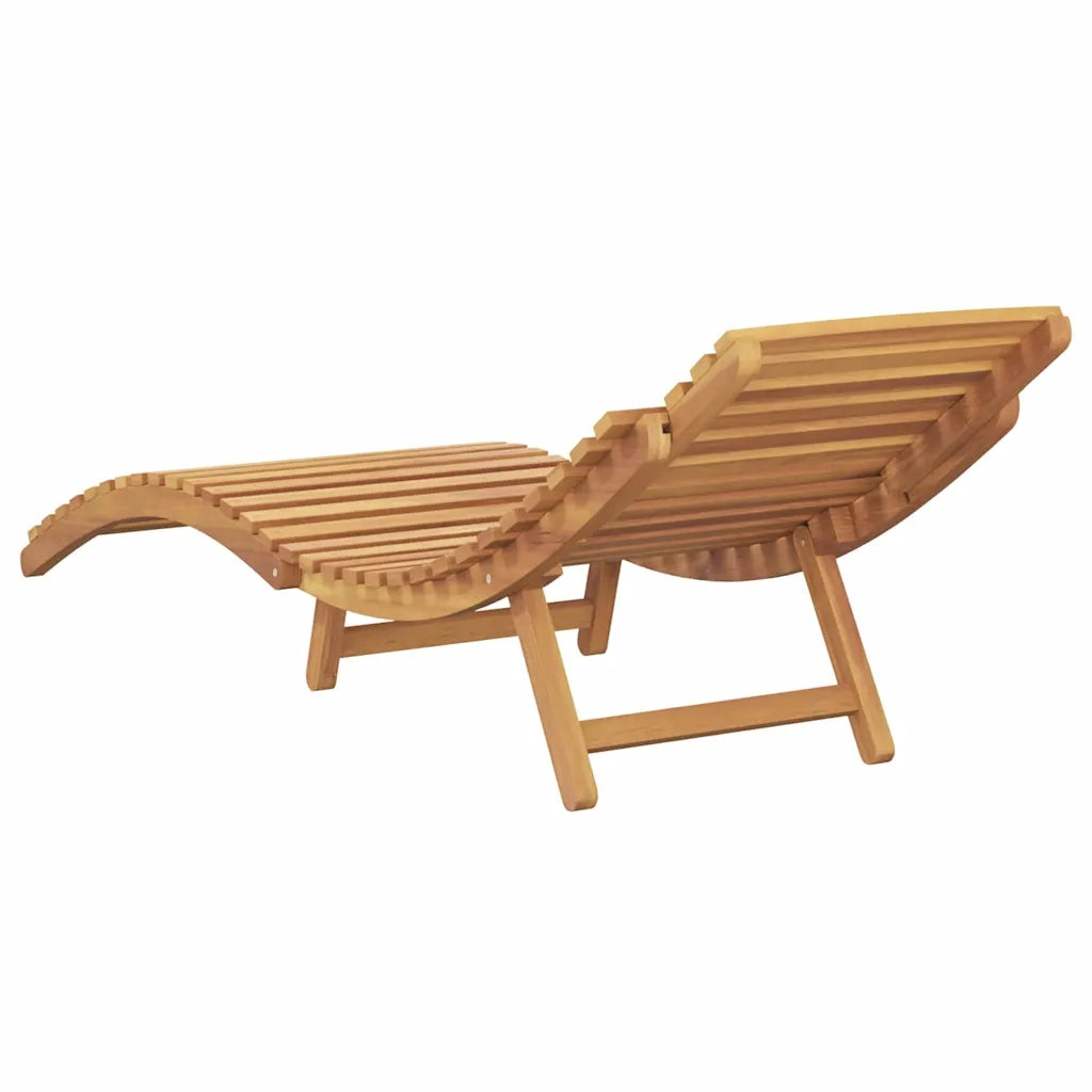 vidaXL Lettino da sole Marrone 184 x 55 x 59 cm Legno di teak solido