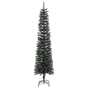 Albero di Natale | Decorazioni natalizie Artificiale Sottile con Base Verde 240 cm PVC