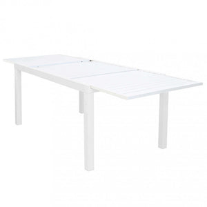 Tavolo Formentera 160/240x90x75 h cm in Alluminio Bianco