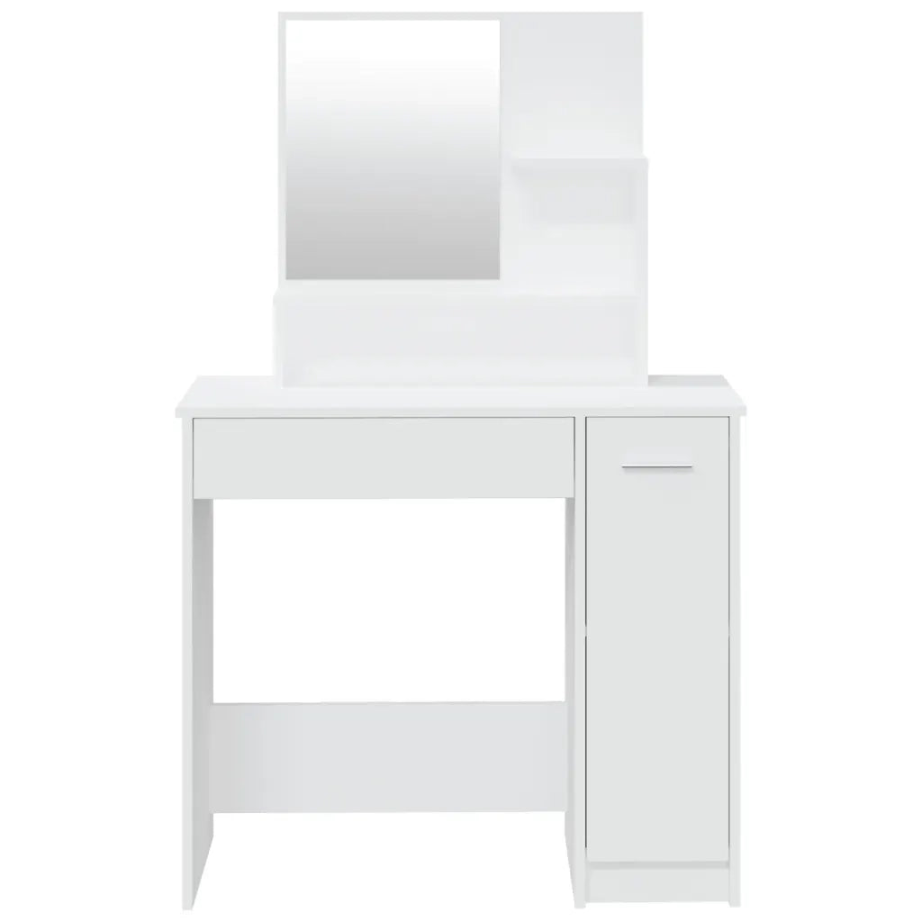Toeletta con Specchio Bianco 86,5x35x136 cm 802957