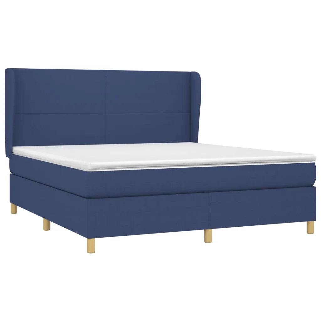 Giroletto a Molle con Materasso Blu 160x200 cm in Tessuto 3128379