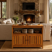 Garden Console Table 80x35x75 Cm Solid Acacia Wood