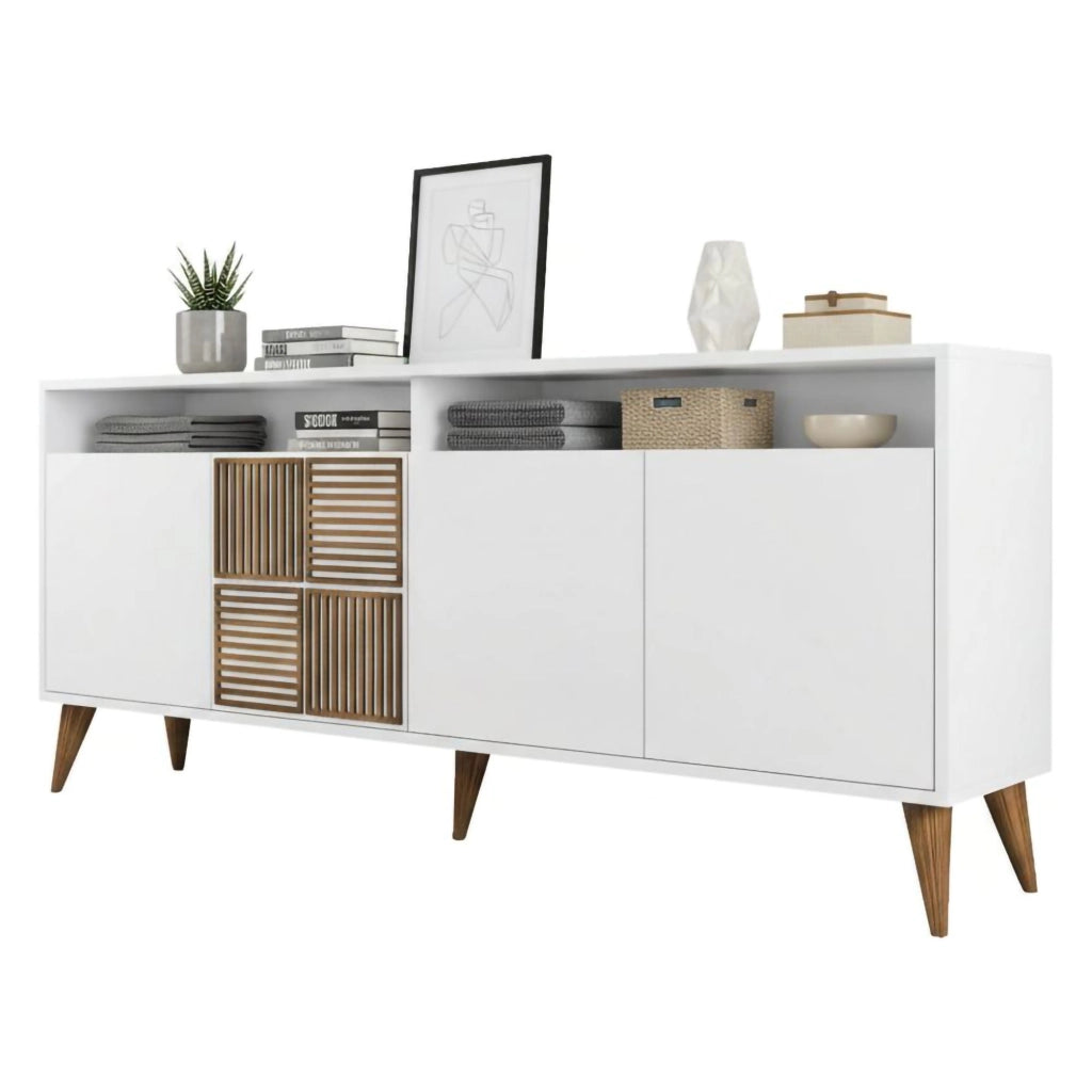 Madia Benjamin, Credenza 2 Ripiani, 180x35x79h cm Bianco