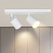 ZMH Faretto da soffitto bianchi 2 lampadine GU10 girevoli 350° max 25W