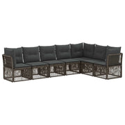 Set Divano da Giardino 7 pcs Grigio polyrattan 3434234