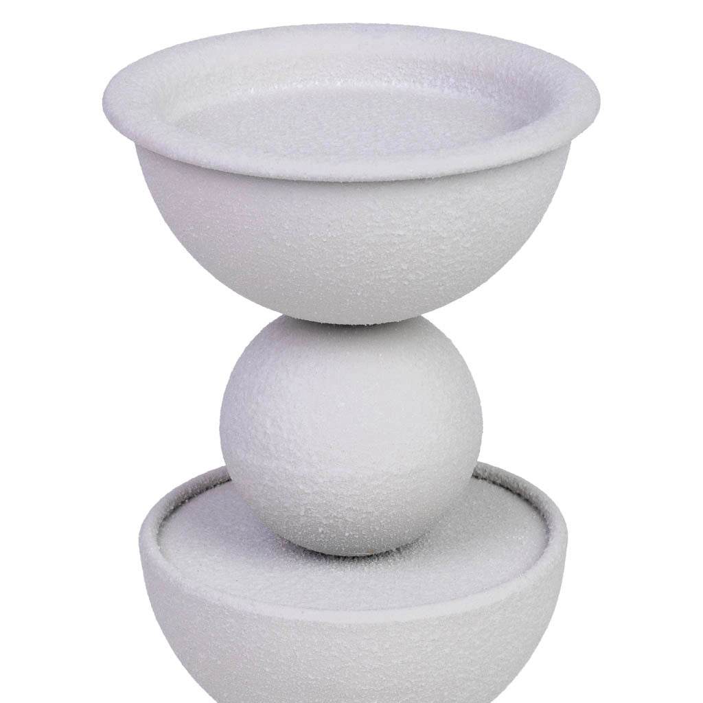 Portacandele in metallo bianco 12,5x12,5x22h cm