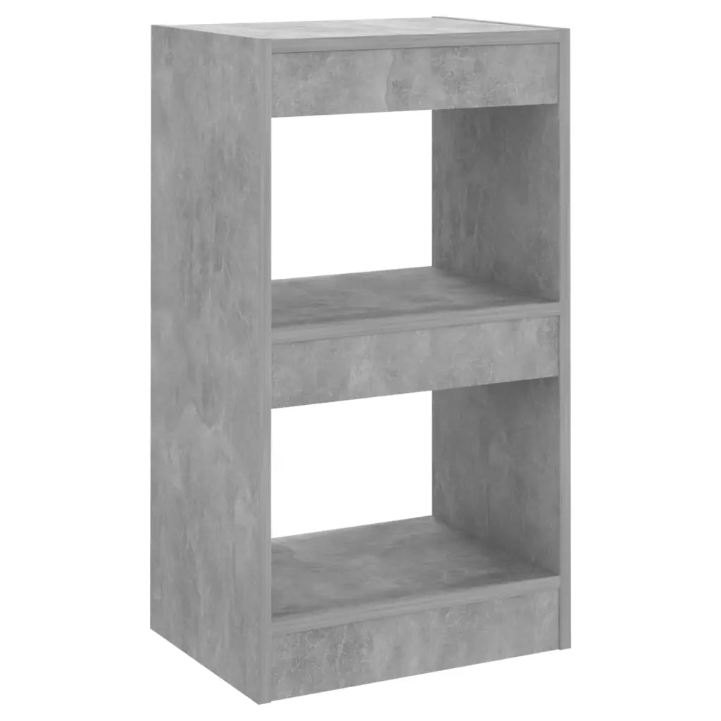 Libreria Divisorio-Scaffale per Libri-Mobile di Stoccaggio Grigio Cemento 40x30x72 cm