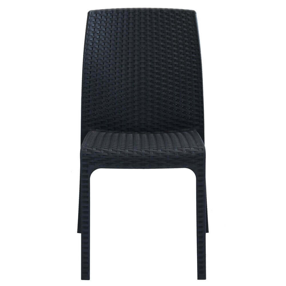 Sedia da Giardino Virginia 47x59x86 h cm in Wicker Antracite