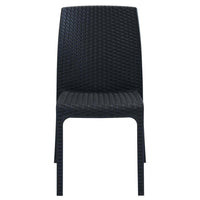 Sedia da Giardino Virginia 47x59x86 h cm in Wicker Antracite