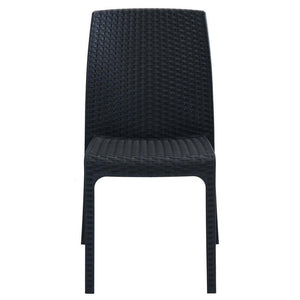 Sedia da Giardino Virginia 47x59x86 h cm in Wicker Antracite