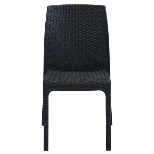 Sedia da Giardino Virginia 47x59x86 h cm in Wicker Antracite