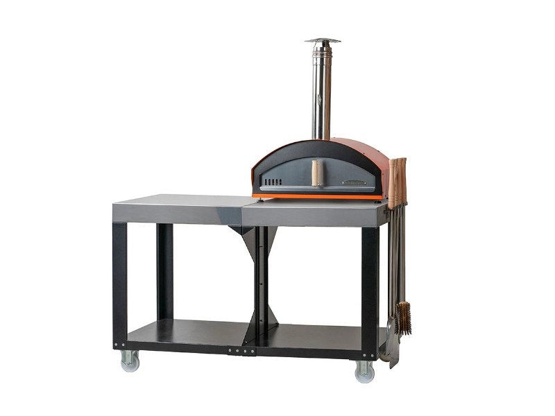 Carrelli e supporti multiuso con piano in acciaio inox Rossofuoco - Prolunga per carrello cucina multiuso modulare