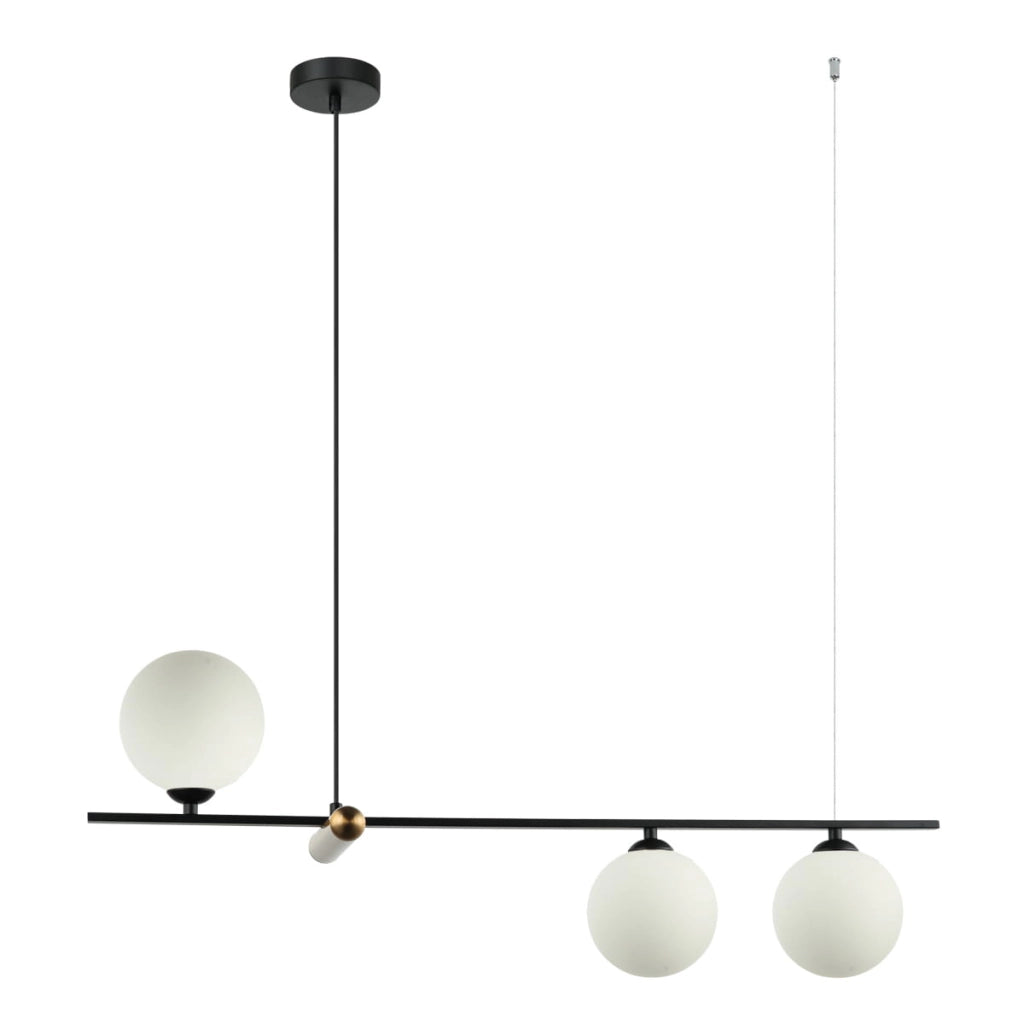 Lampadario Italux Barletta moderno bronzo 3xG9 vetro