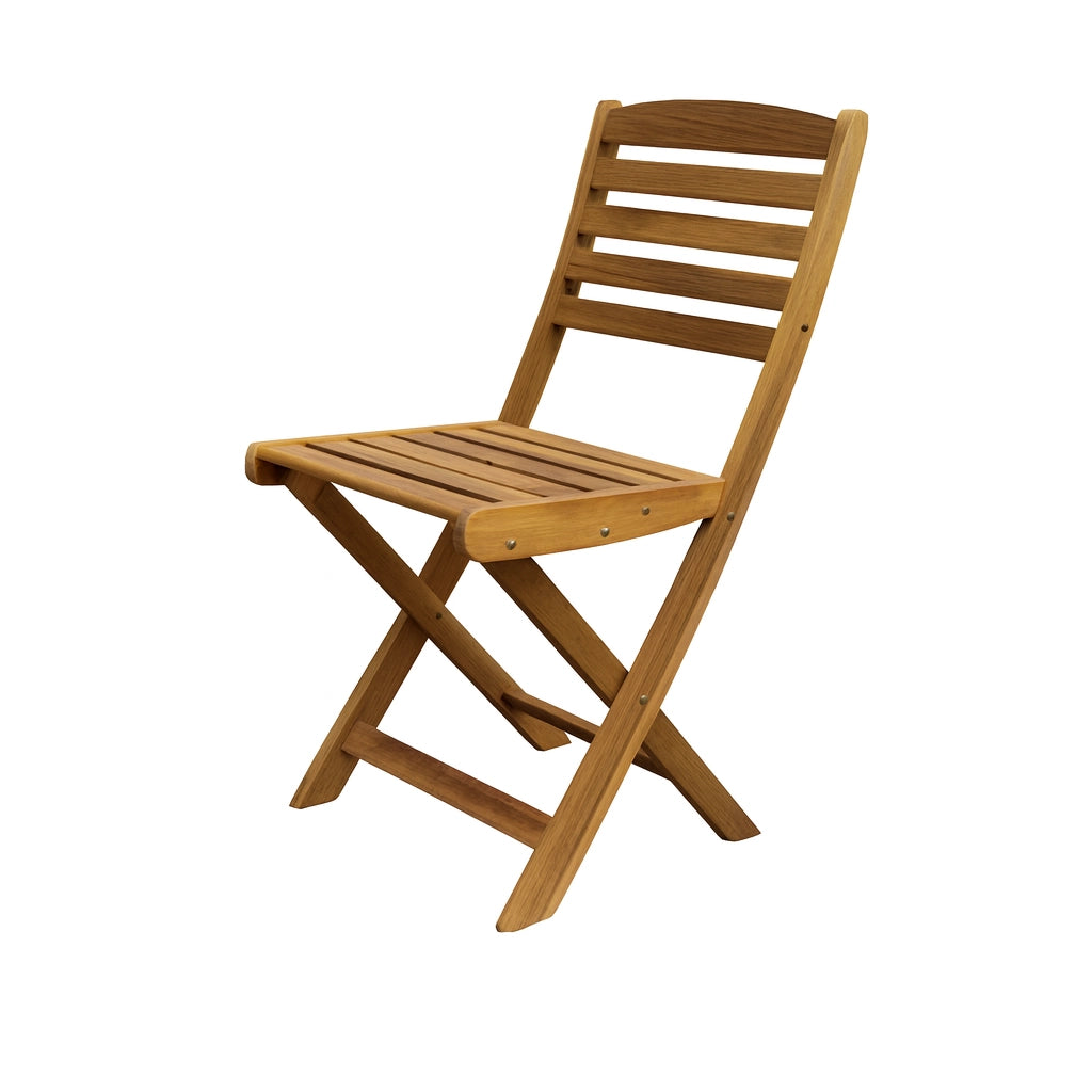 Set 2 Sedie Pieghevoli in Legno di Acacia 40X53XH82CM