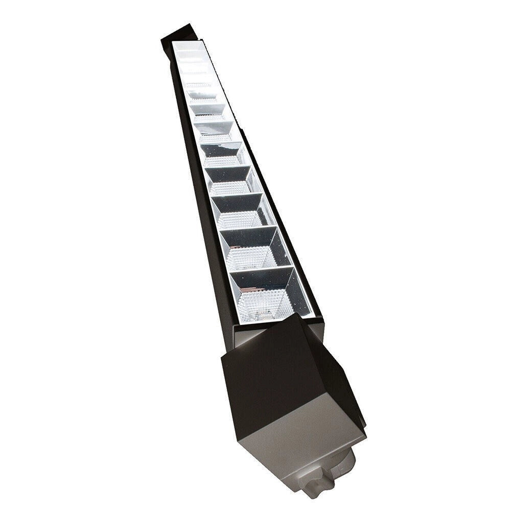 Trade Shop - Faretto Orientabile Binario 26 W 12led Bianco Nero Luce 3000k 6500k 4000k Pst-47 - Nero-bianco Freddo      -
