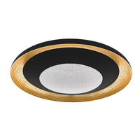Plafoniera Moderna Canicosa 2 Policarbonato Nero 3 Luci Led Integrato 4,5W