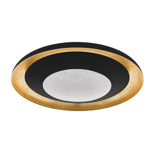 Plafoniera Moderna Canicosa 2 Policarbonato Nero 3 Luci Led Integrato 4,5W