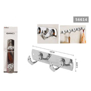 Trade Shop - Appendino Porta Asciugamani A 2 Ganci Forma Delfino Parete Bagno 18x3.2cm 56614 -