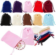 Zaketti di seta con corda - 10 colori - 40 pezzi - 9x7cm - Ideali per PandaHall Elite - Regali per feste e matrimoni
